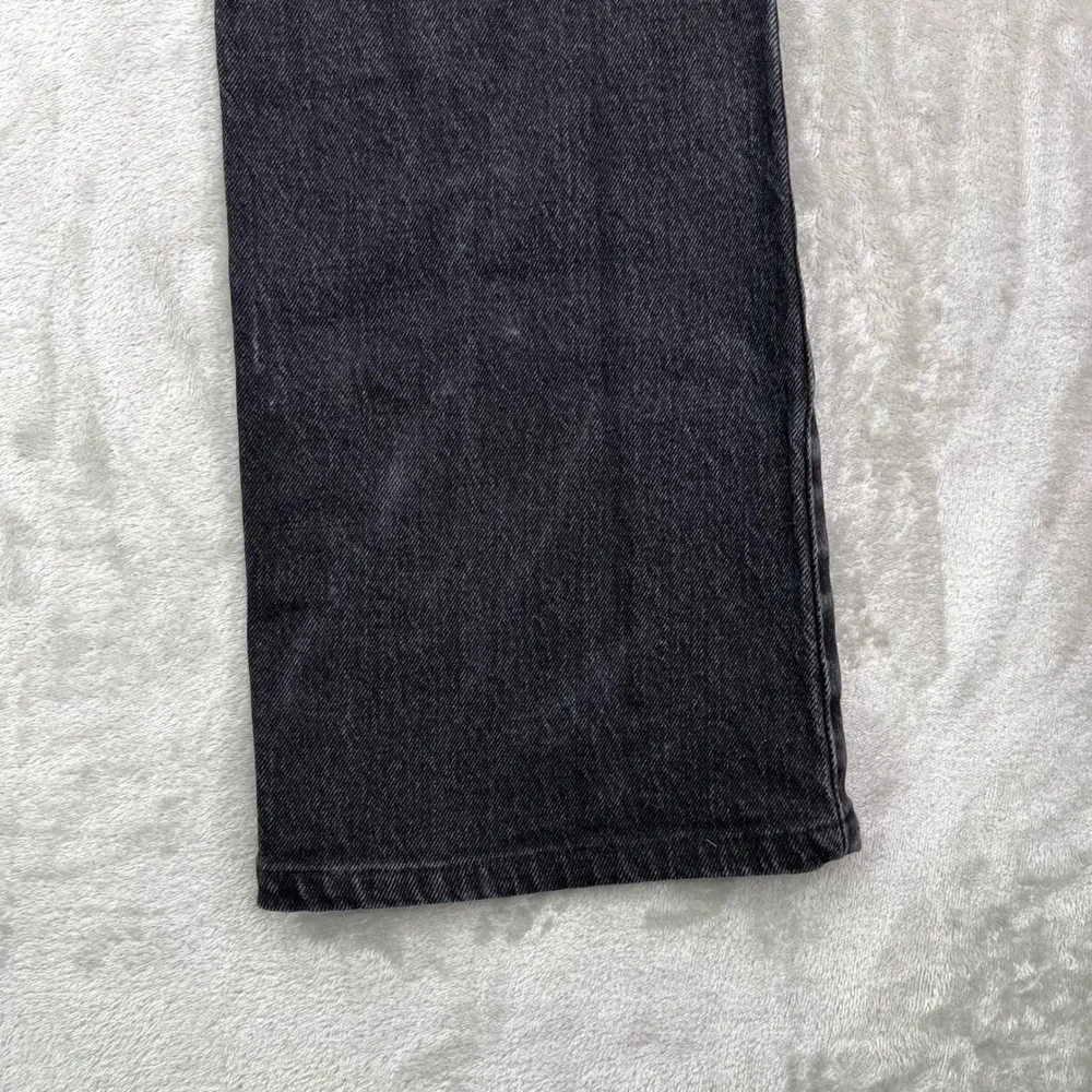 Levi's Premium‎ Wedgie Bootcut Jeans Mens 26 Black Solid Denim Button Fly Flare